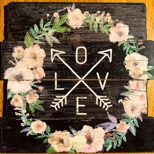 Floral LOVE sign
